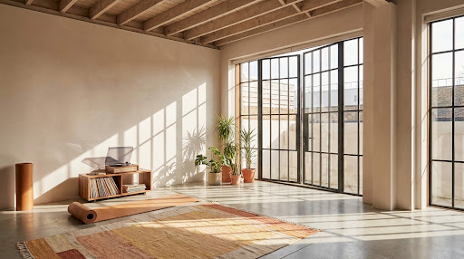 Serene minimalist studio space